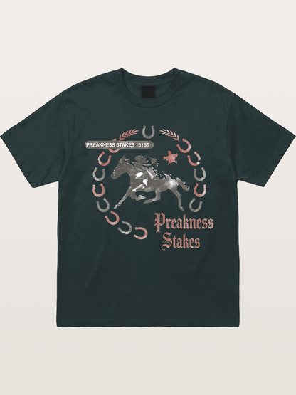 Preakness Stakes Horseshoe Art Gildan T-shirt