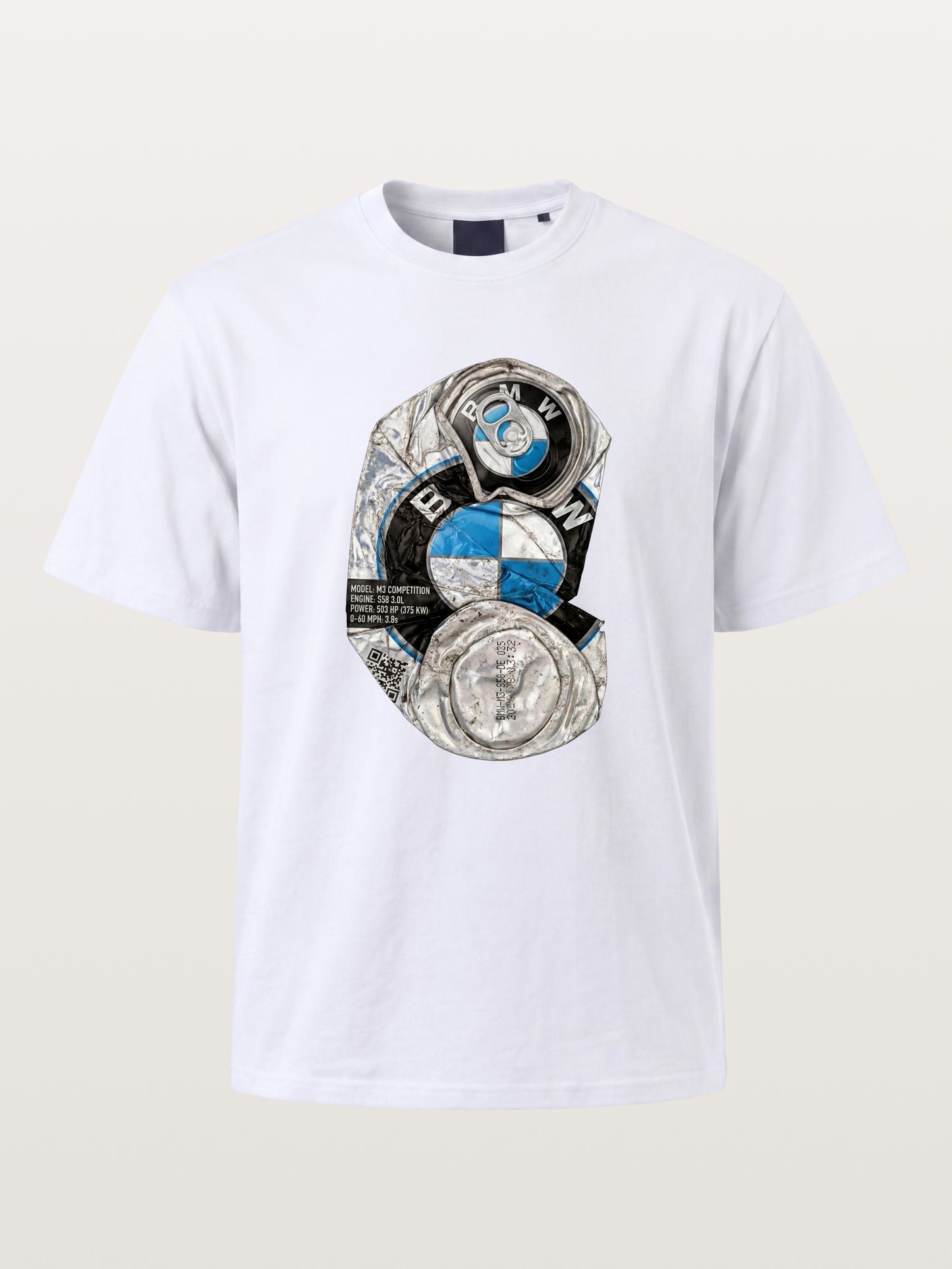Crushed BMW Cans Collage Gildan T-shirt