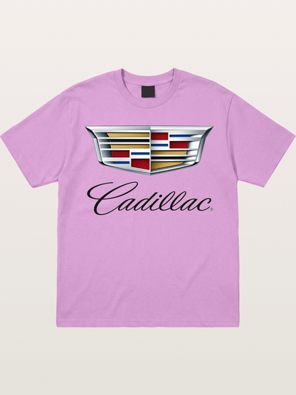 Cadillac Emblem Script Print Gildan T-shirt