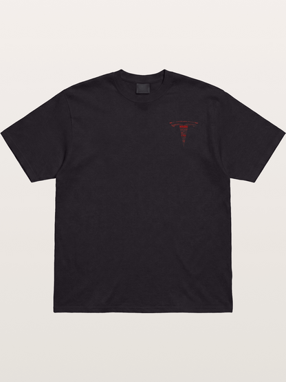 Tesla Word Cloud Heart Print Gildan T-shirt