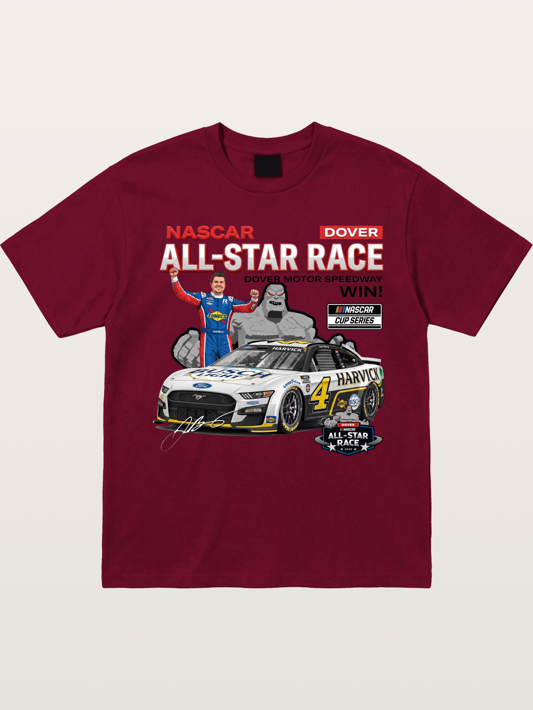Kevin Harvick #4 Dover All-Star Win Gildan T-shirt
