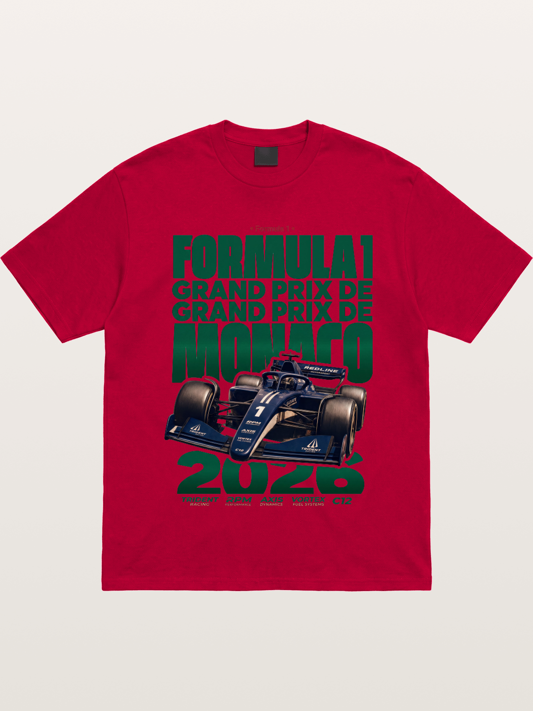 Navy Monaco F1 Grand Prix Art Gildan T-shirt