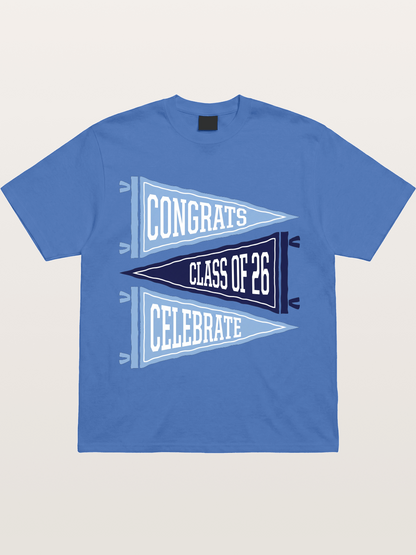 lass Of 26 Graduation Pennant Set Gildan T-shirt