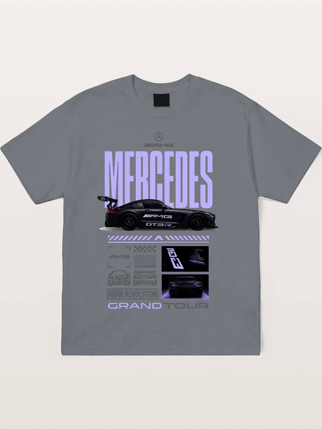 Purple Haze Mercedes Supercar Cotton T-shirt