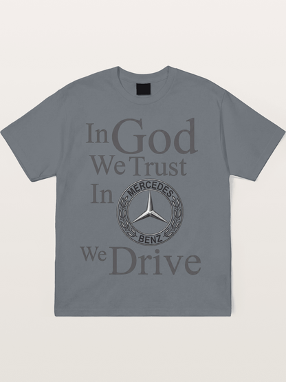 Mercedes Faith Text Art Cotton T-shirt