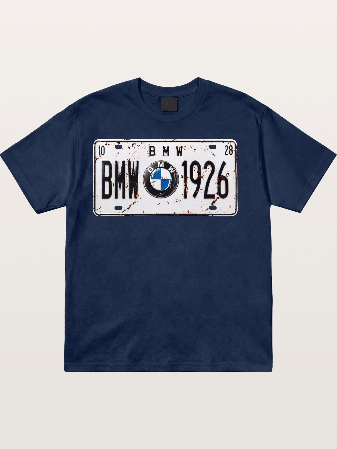 Vintage BMW License Plate Decor Cotton T-shirt