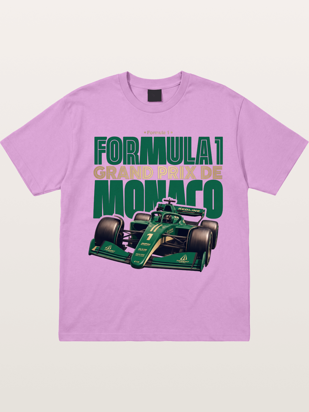 Green Monaco F1 Race Print Gildan T-shirt