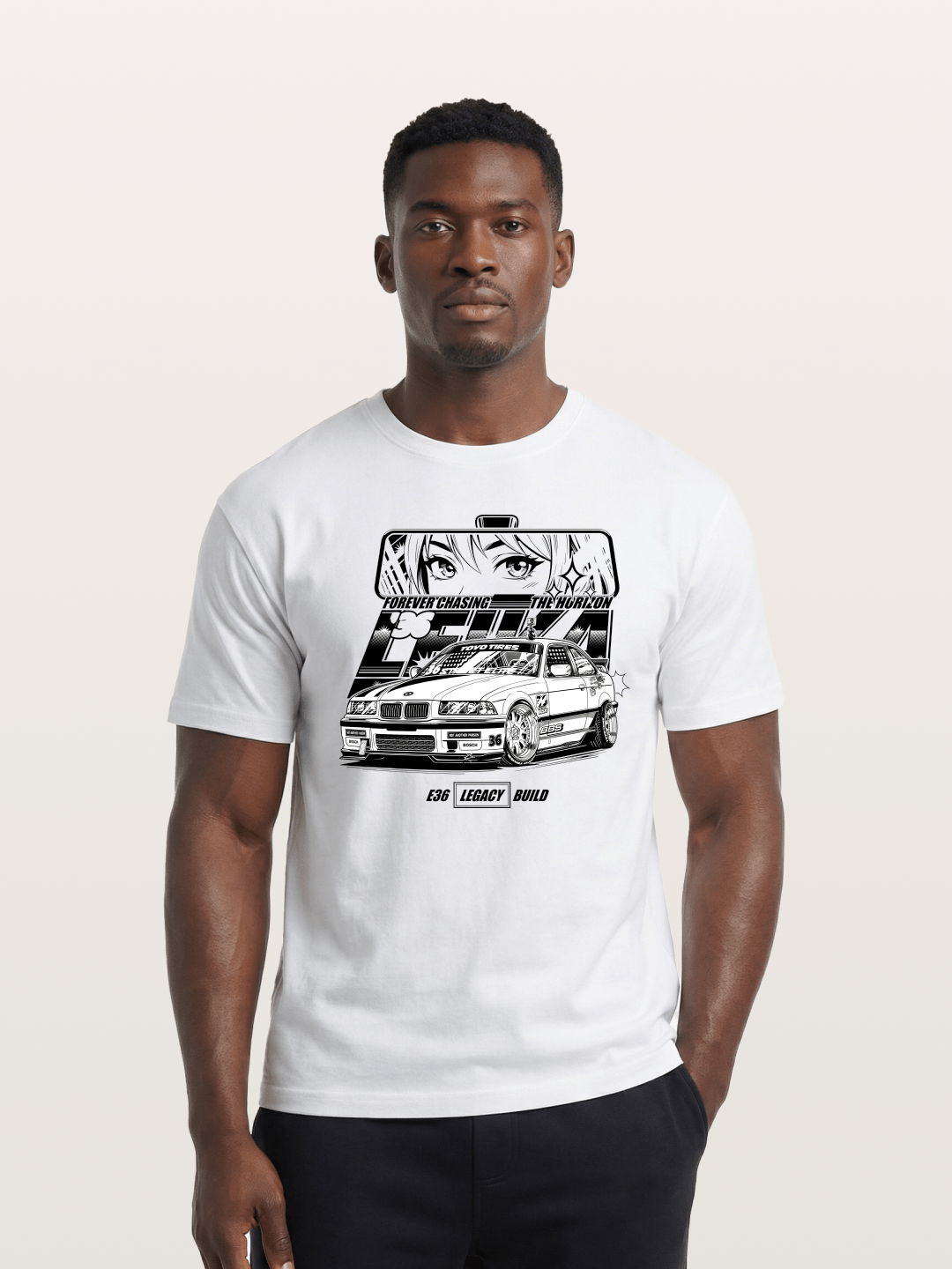 Vintage Race Car Cotton T-shirt