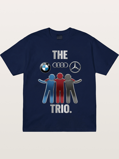 German Car Trio Friendship Print Gildan T-shirt