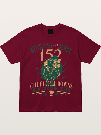 152nd Kentucky Derby Vintage Print Gildan T-shirt