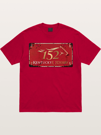 Kentucky Derby 152 License Plate Gildan T-shirt
