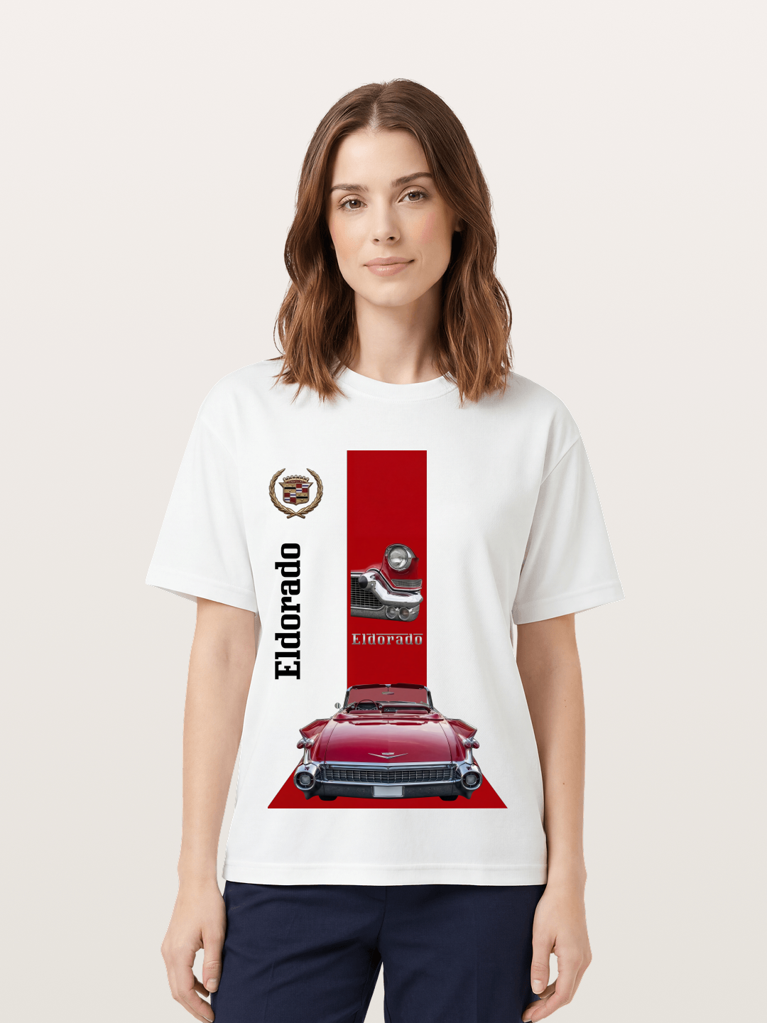 Red Convertible Cotton T-shirt