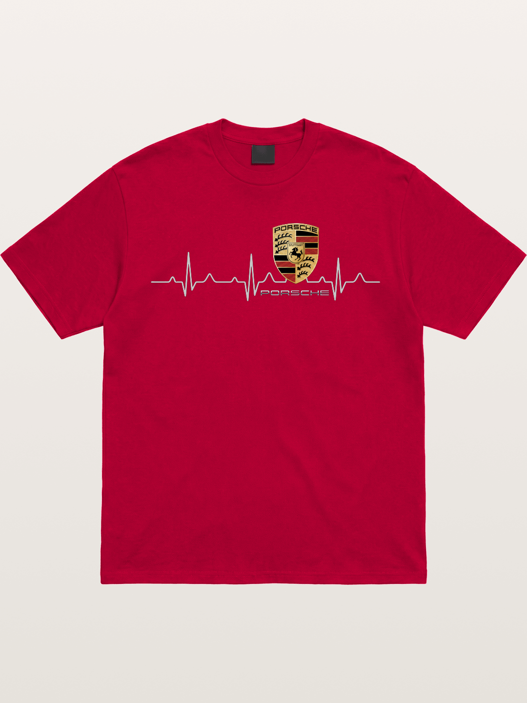 Porsche Heartbeat ECG Line Design Gildan T-shirt