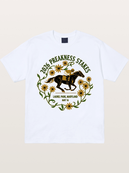 Preakness Stakes Laurel Wreath Badge Gildan T-shirt