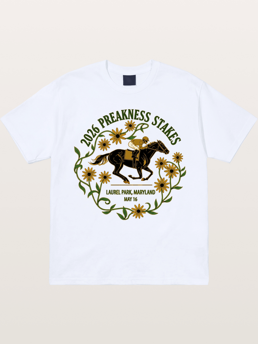 Preakness Stakes Laurel Wreath Badge Gildan T-shirt