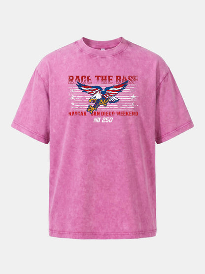 San Diego NASCAR Eagle Patriotic Theme Washed T-shirt