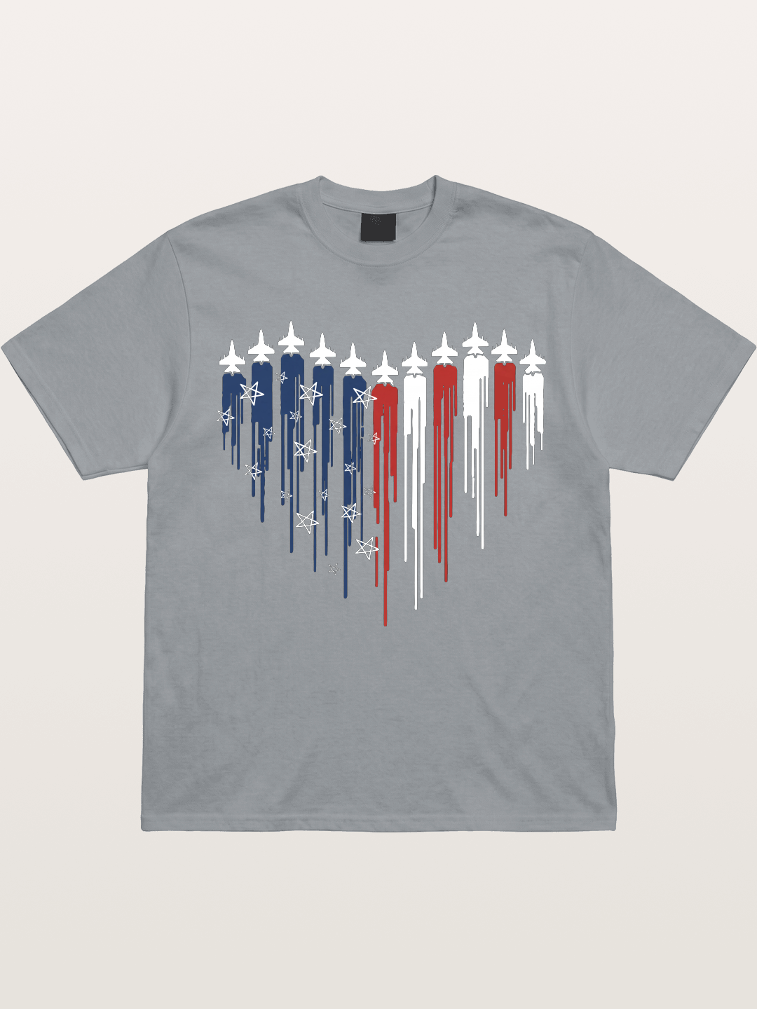 American Flag Paint Drip Design Gildan T-shirt
