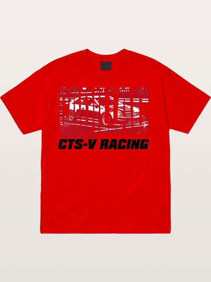 Cadillac CTS-V Racing Typography Cotton T-shirt
