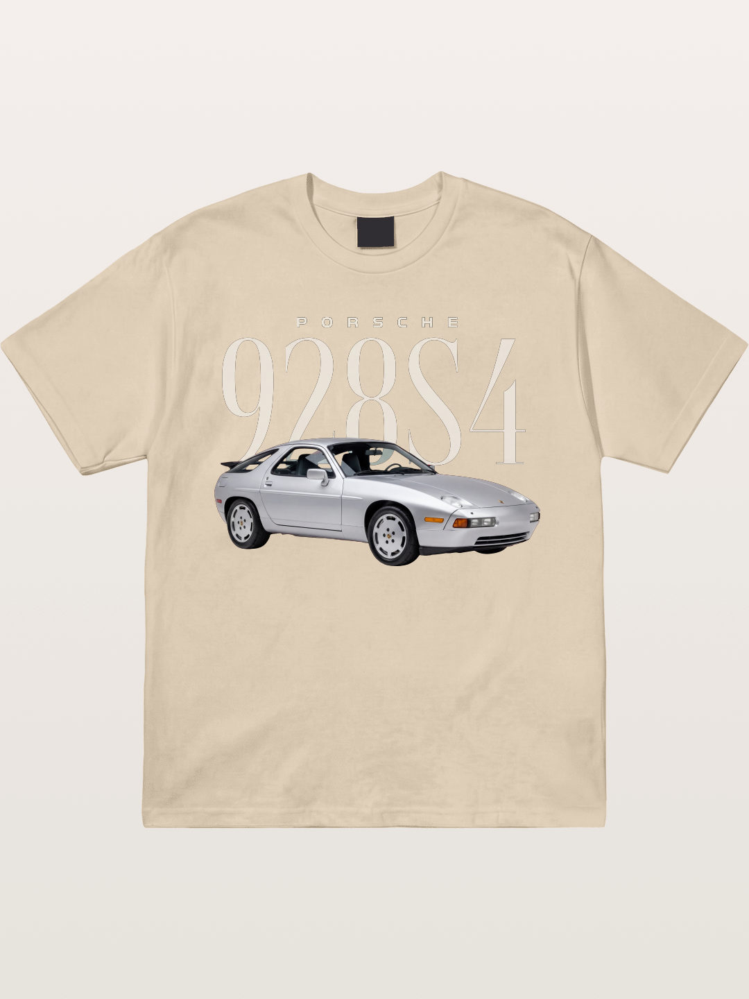 Porsche 928 S4 Silver Coupe Gildan T-shirt