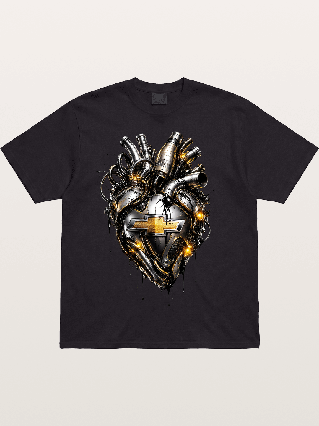 Chevrolet Engine Heart Graphic Cotton T-shirt
