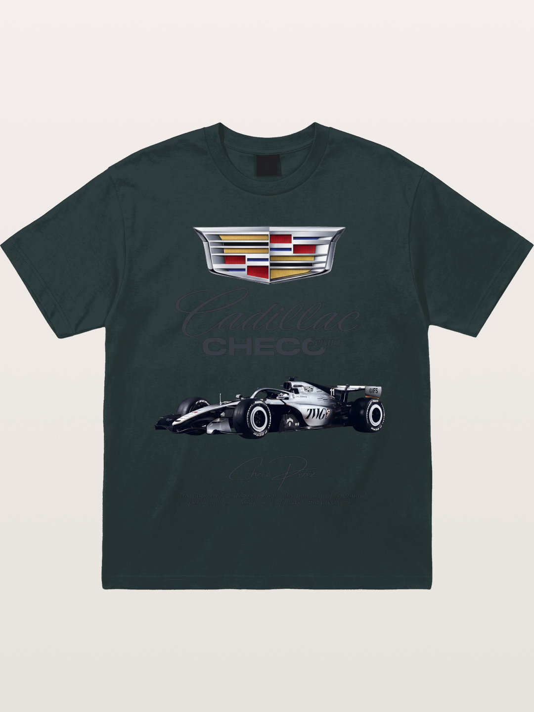 Checo Perez Cadillac F1 Print Gildan T-shirt