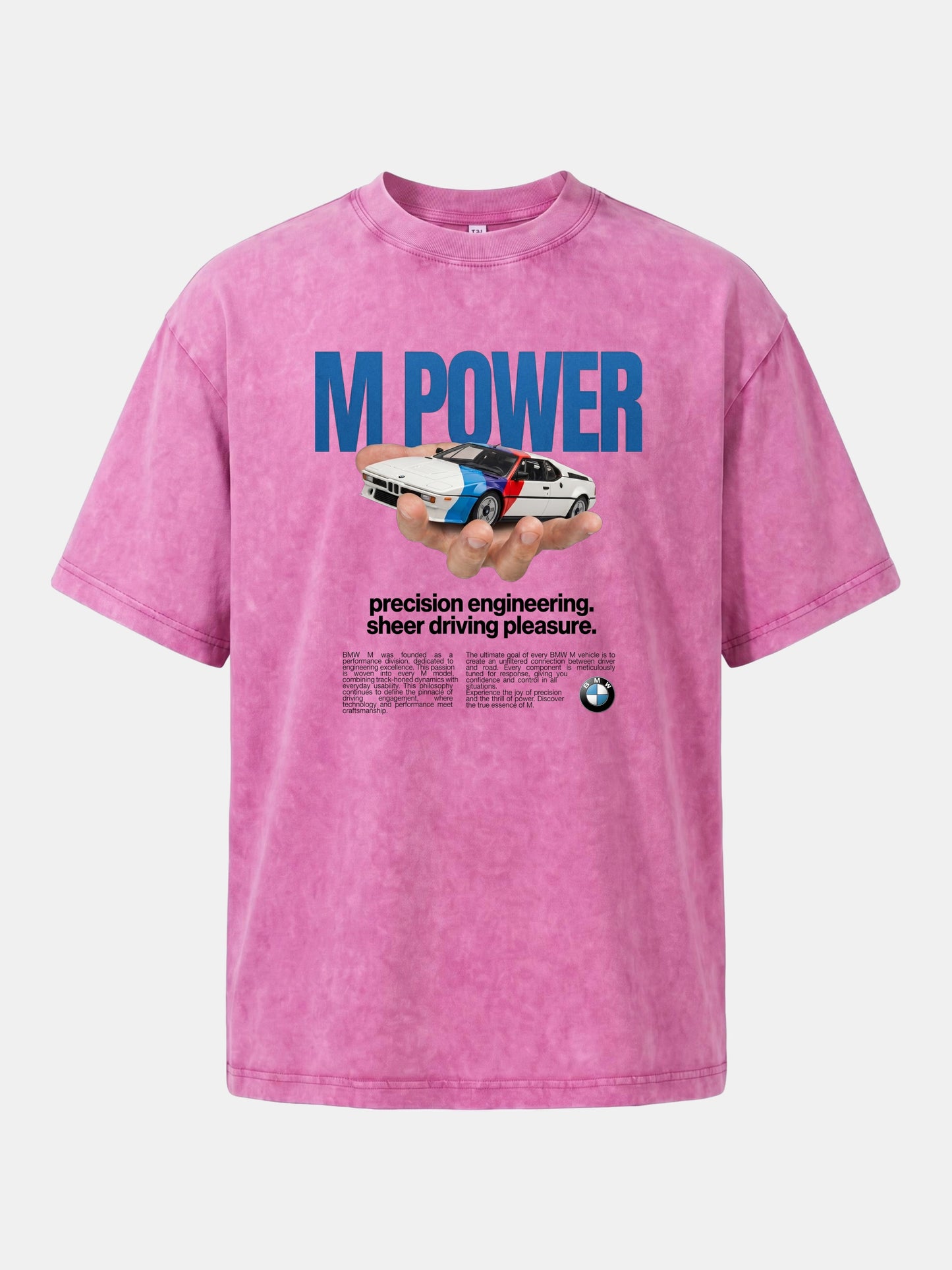 M Power Precision BMW Print Washed T-shirt