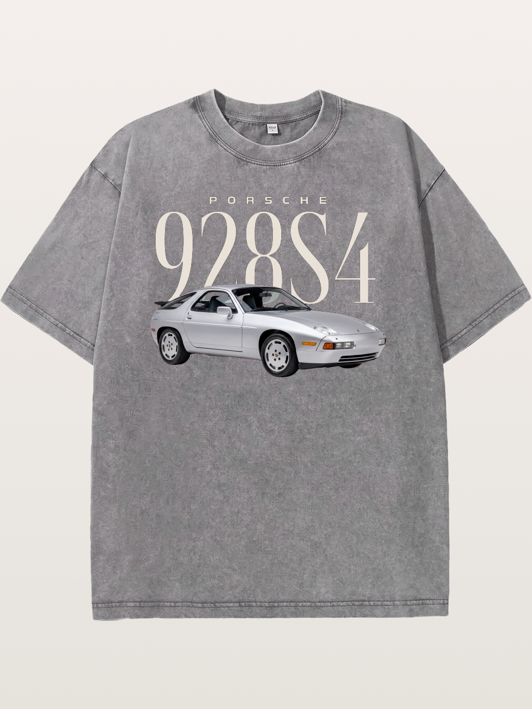 Porsche 928 S4 Silver Coupe Washed T-shirt
