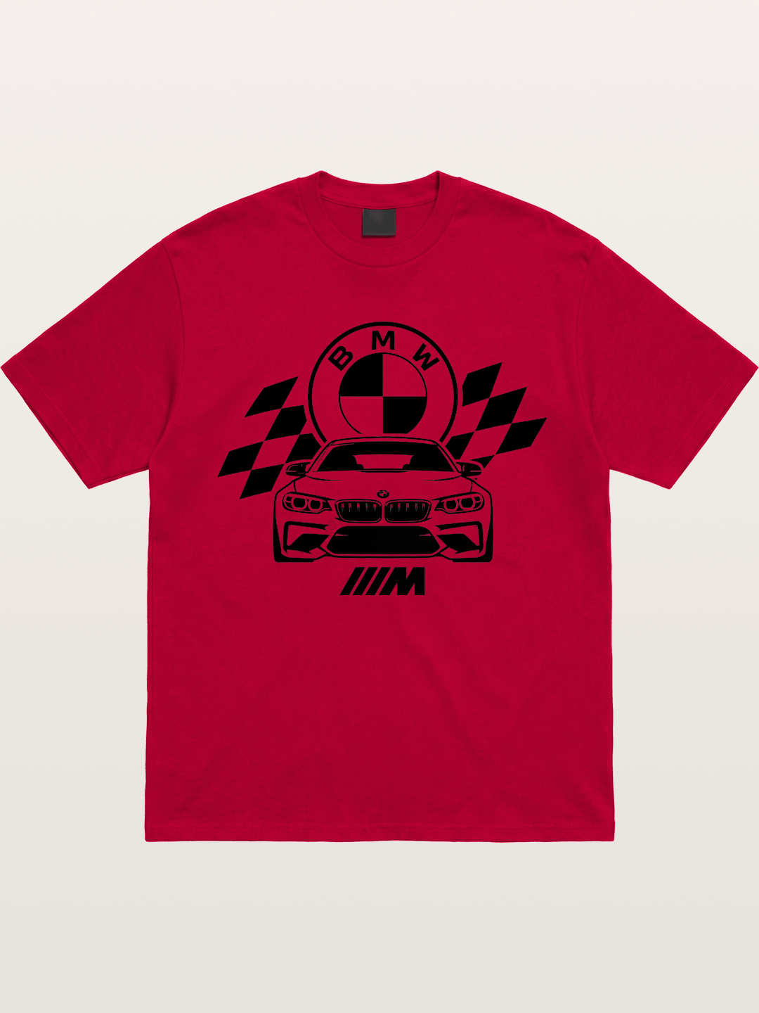 BMW M Series Checkered Flag Print Gildan T-shirt
