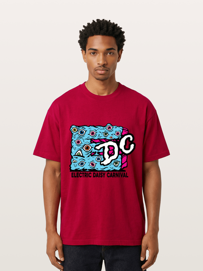 EDC Trippy Eye Daisy Print Gildan T-shirt
