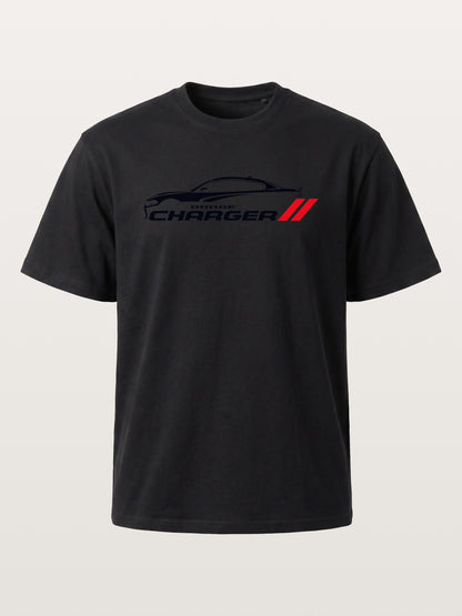 Charger Silhouette Strip Art Cotton T-shirt