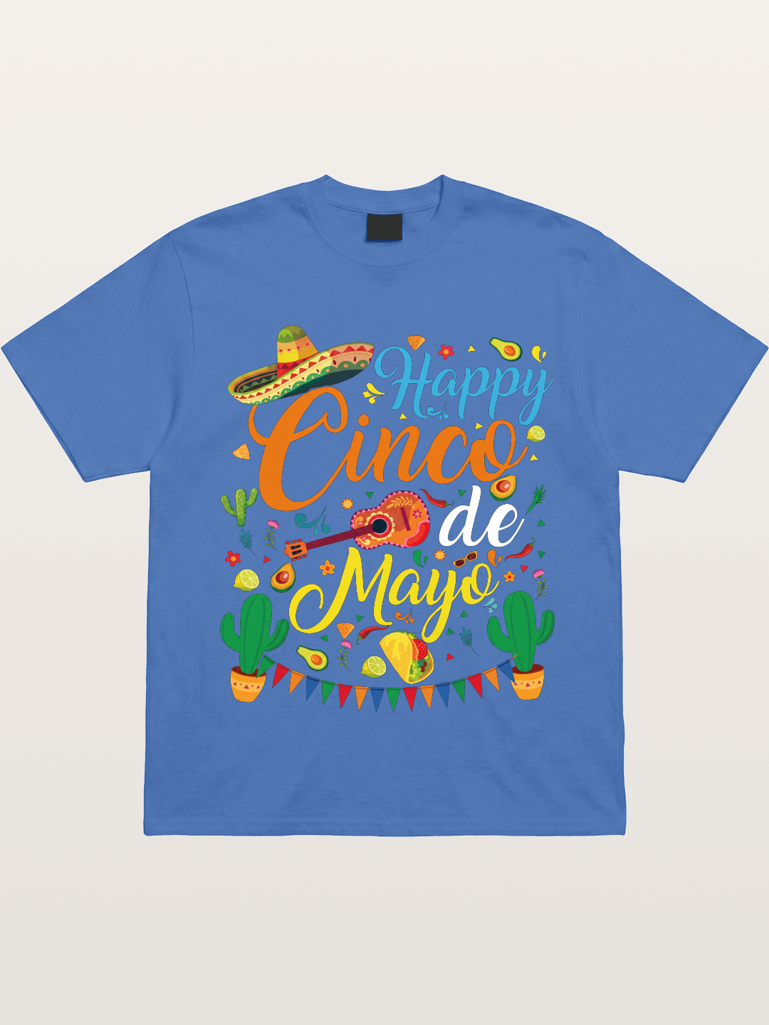 Cinco de Mayo Colorful Festival Design Gildan T-shirt