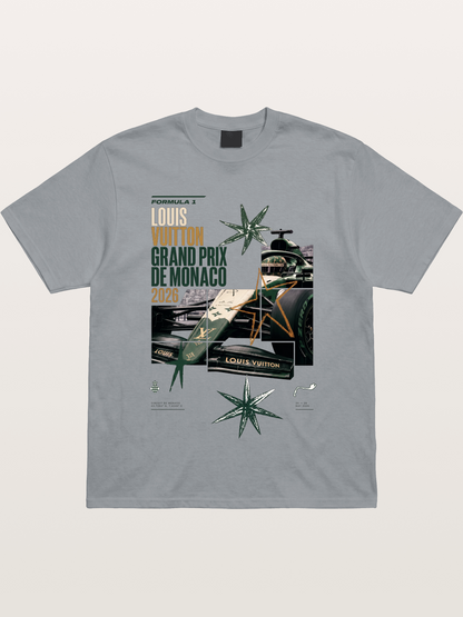 Green LV F1 Race Car Print Gildan T-shirt