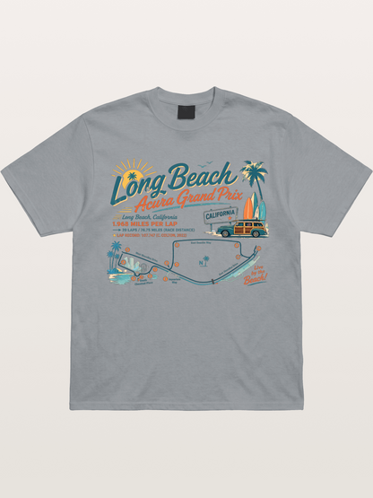 California Long Beach Race Poster Gildan T-shirt