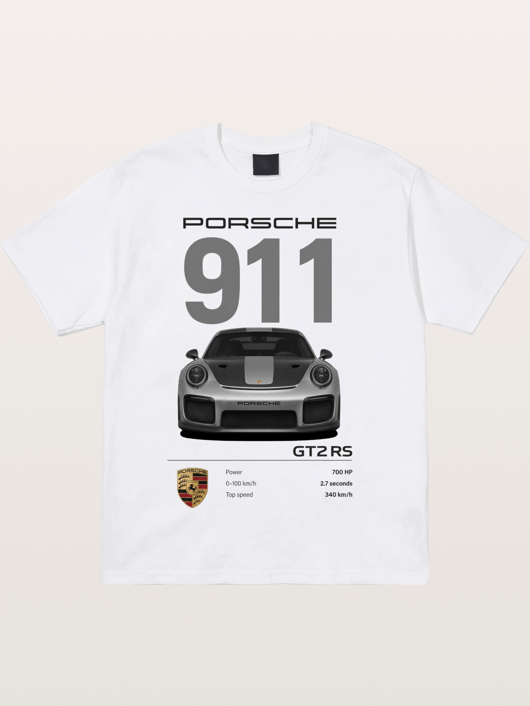 911 GT2 RS Spec Sheet Art Cotton T-shirt