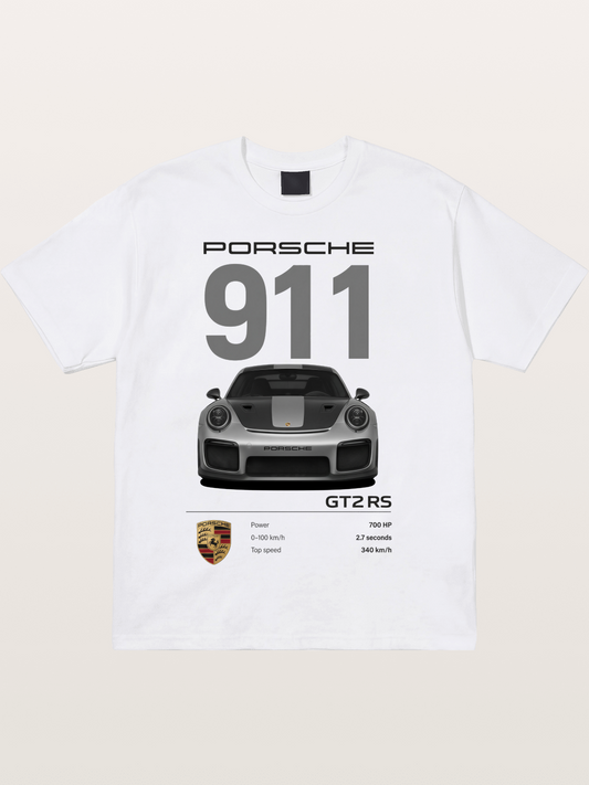 911 GT2 RS Spec Sheet Art Cotton T-shirt