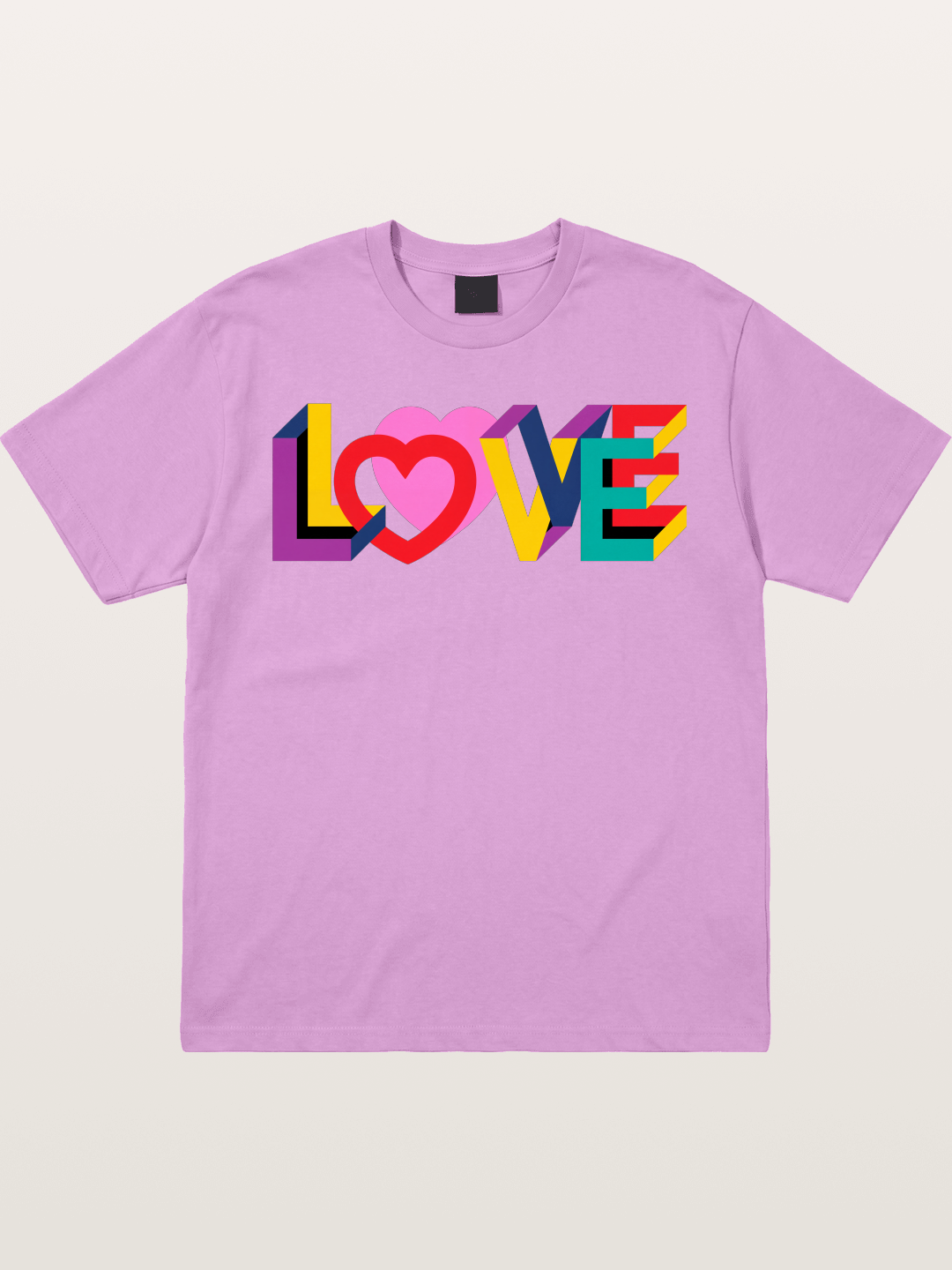 3D Love Typography With Heart Gildan T-shirt