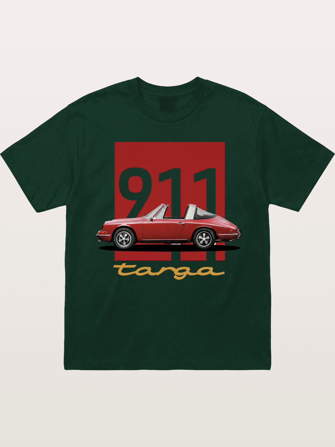 911 Targa Red Vintage Print Gildan T-shirt