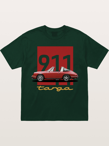 911 Targa Red Vintage Print Gildan T-shirt
