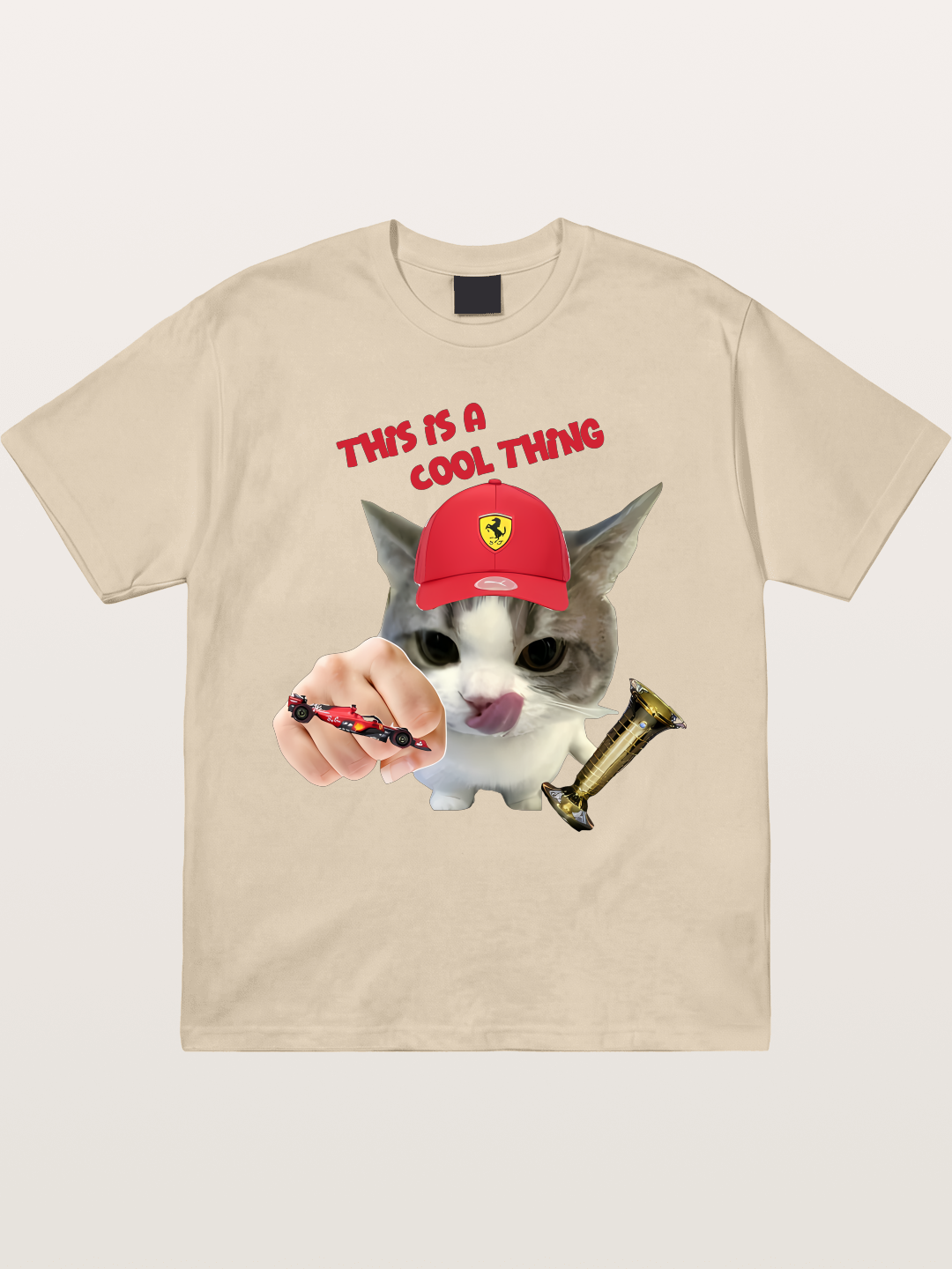 Ferrari Cat F1 Meme Gildan T-shirt