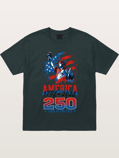Liberty 250 Years Freedom Print Gildan T-shirt