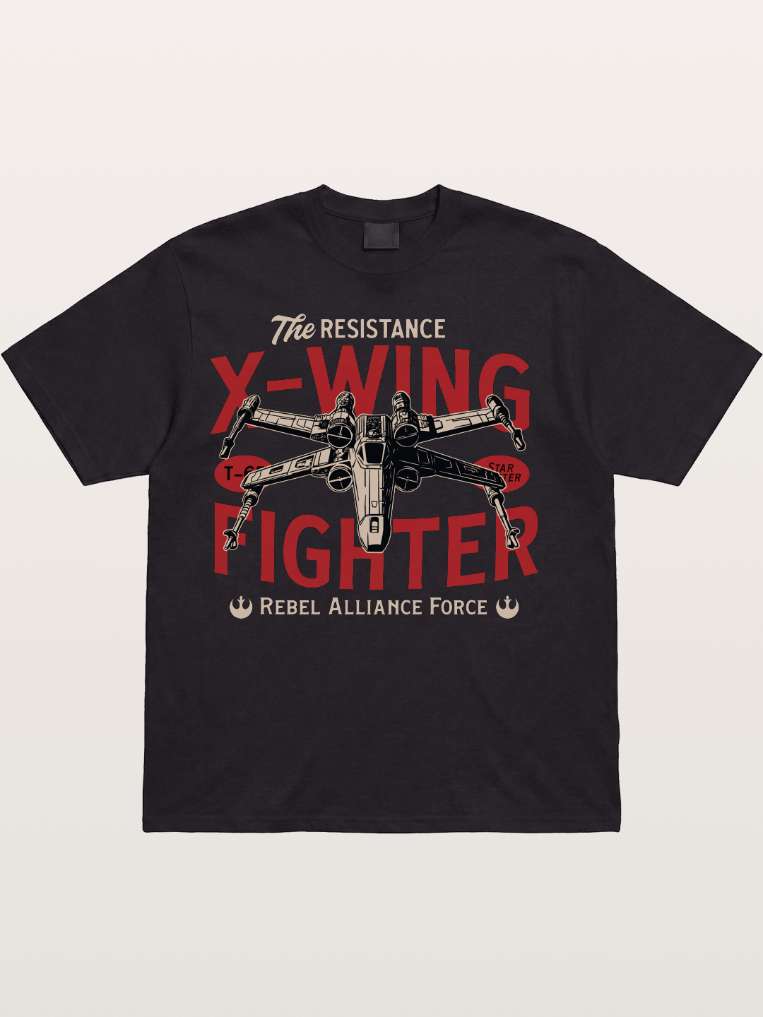 Resistance X-Wing Fighter Retro Design Cotton T-shirt