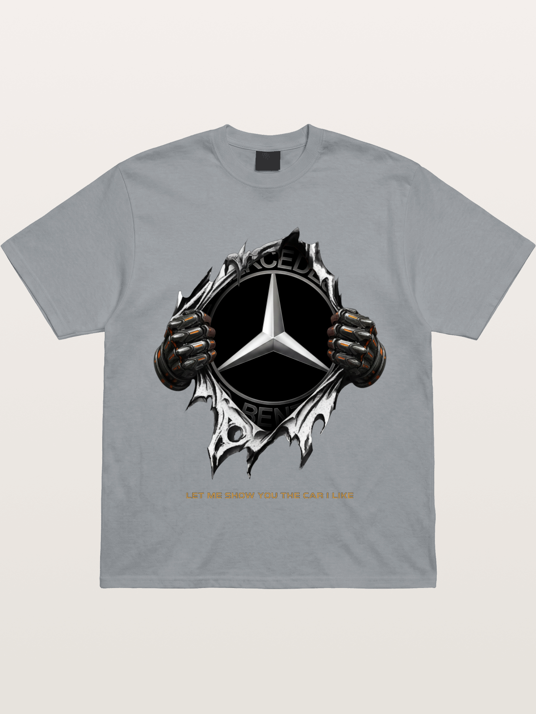 Mercedes Star Crest Tear Through Gildan T-shirt