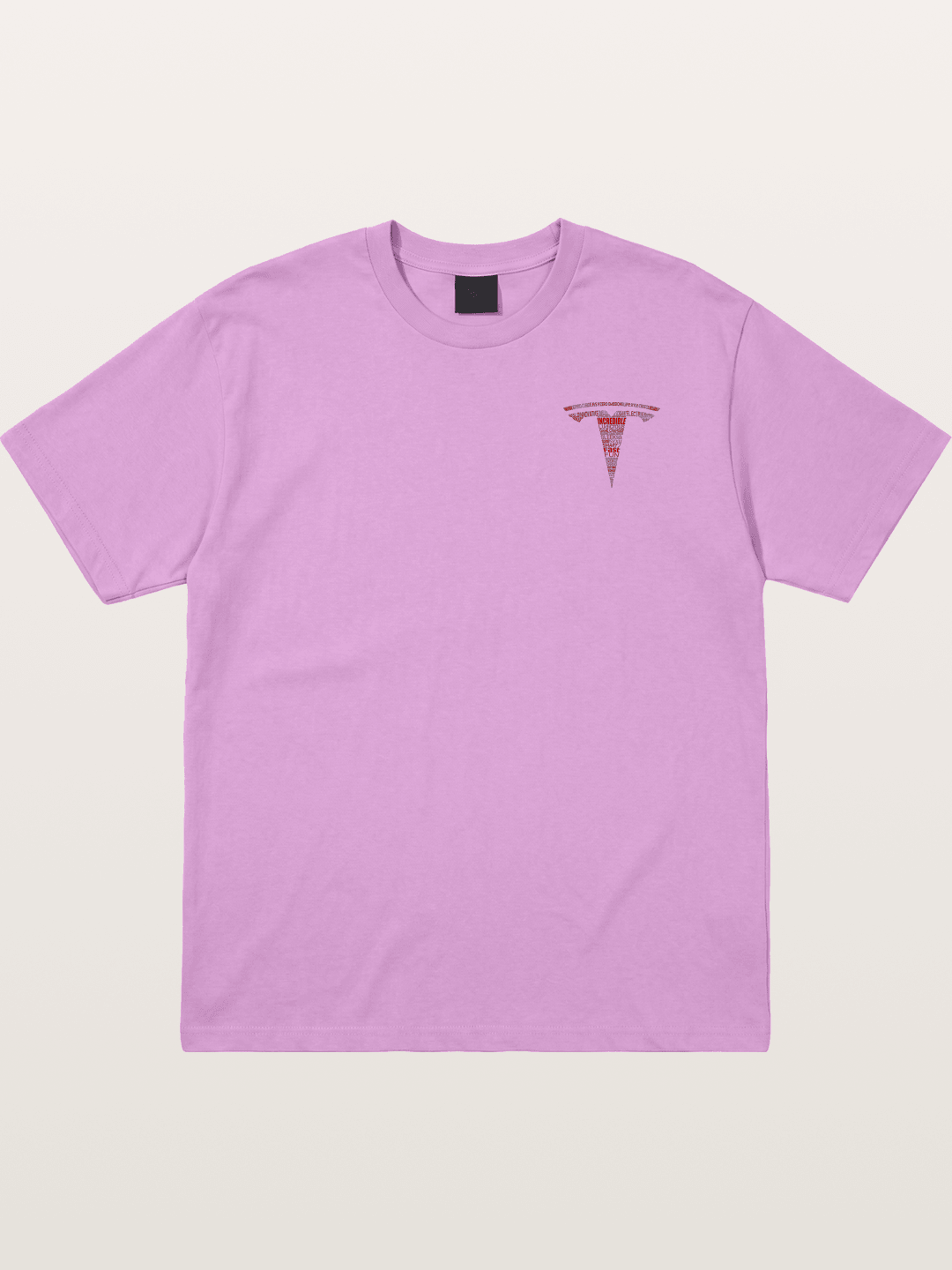 Tesla Word Cloud Heart Print Gildan T-shirt