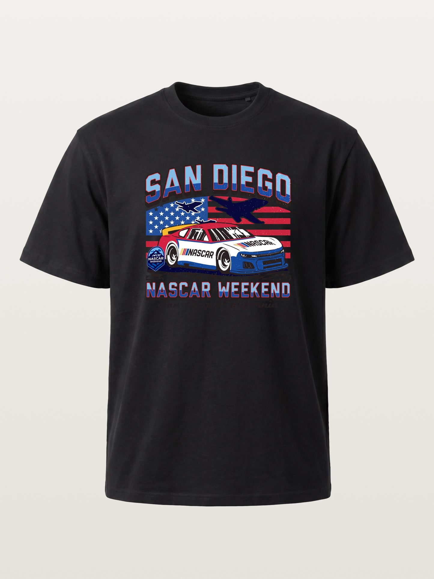 San Diego NASCAR Jet and Race Car Gildan T-shirt