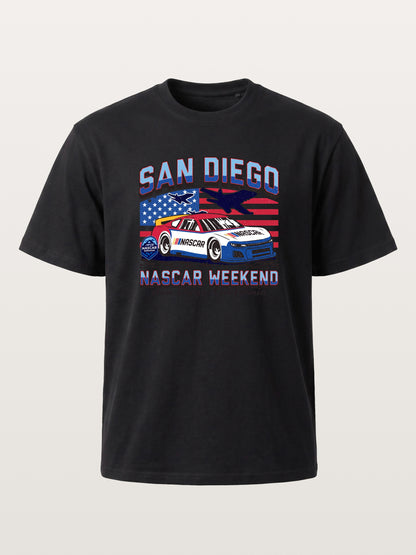 San Diego NASCAR Jet and Race Car Gildan T-shirt