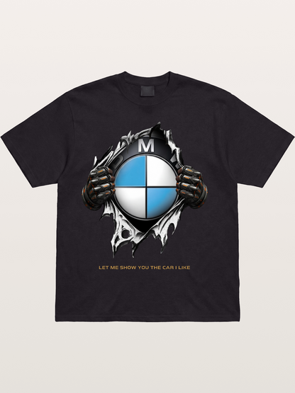 BMW Roundel Tear Through Design Cotton T-shirt