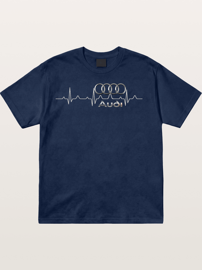 Audi Heartbeat Four Rings Cotton T-shirt