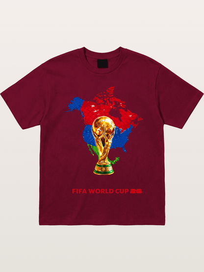 World Cup Trophy & Americas Map Gildan T-shirt