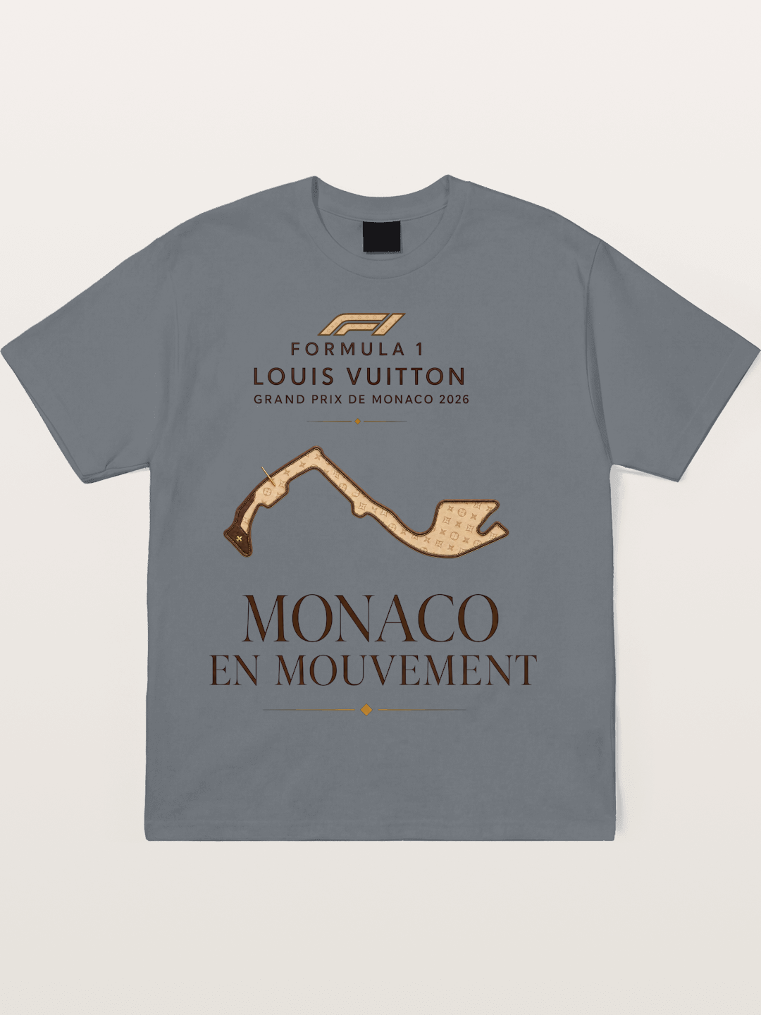 LV Monaco Track Pattern Art Cotton T-shirt