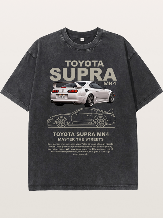 Supra MK4 Line Art & Full View Washed T-shirt